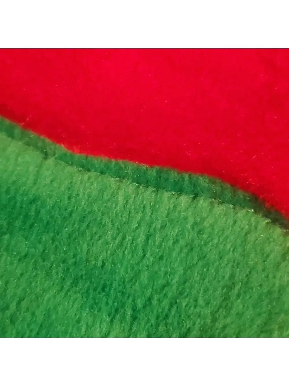 Dog Christmas stocking Plush Pet Dog Holiday Red Green Faux Fur Paw Shape